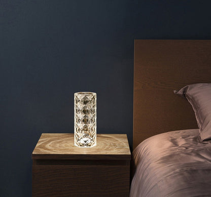 USB crystal table lamp
