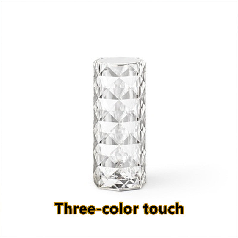 USB crystal table lamp