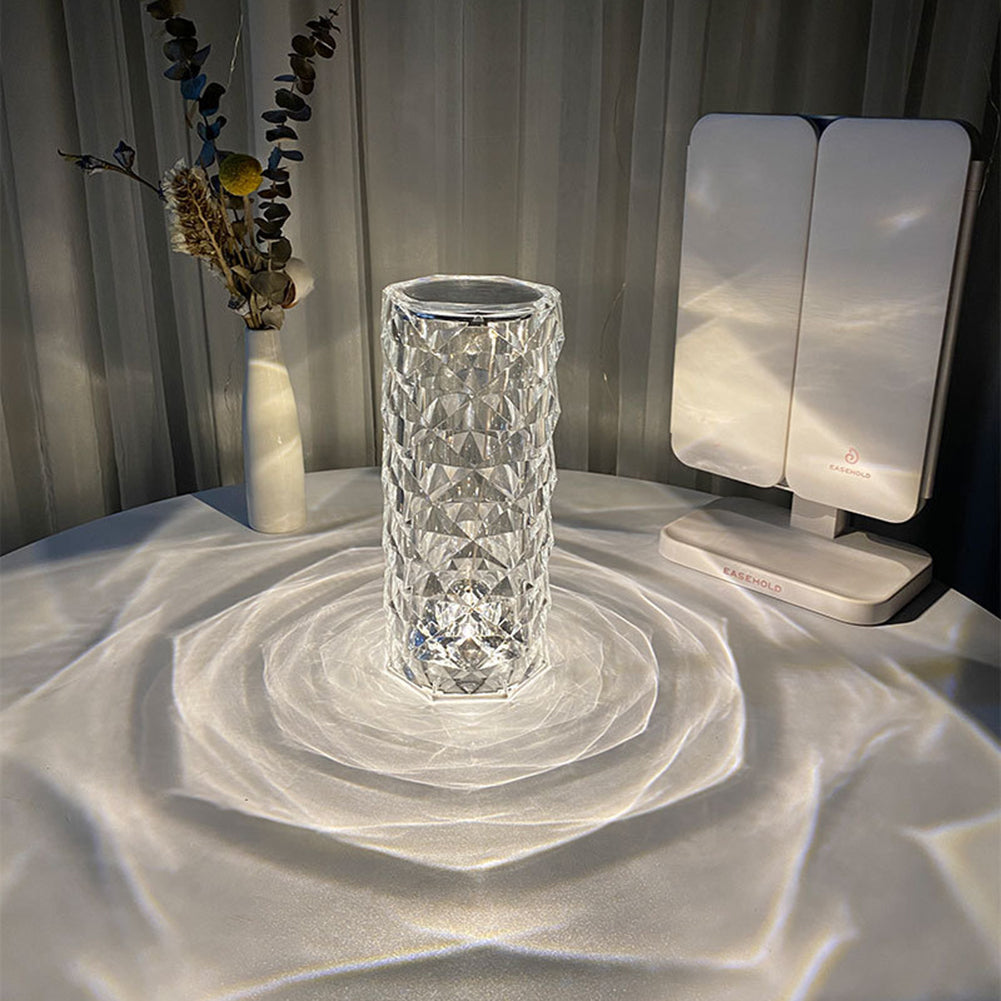 USB crystal table lamp