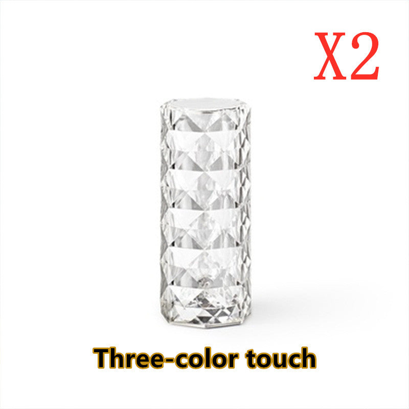 USB crystal table lamp